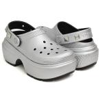 ショッピングCROCS crocs STOMP METALLIC CLOG 【クロックス ストンプ メタリック クロッグ】 SILVER