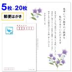 ショッピング名入れ 喪中はがき 印刷 ５枚〜20枚 名入れ有  官製はがき（郵便はがき） 送料無料