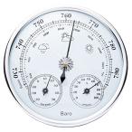 TaJiMy 気圧計 壁掛け アナログ式 トリプルメーター 気象痛 天気予報 インテリア 体調管理 バロメーター 湿度計 温度計
