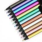 ショッピング色鉛筆 Copeflap 色えんぴつ メタリック 色鉛筆 メタリックカラー グリッター 金 銀 銅 蛍光色 (12色)