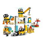 ショッピングレゴ レゴ(LEGO) デュプロ タワークレーンの工事現場 乗り物ミニフィギュア 2才以上向けおもちゃ 10933