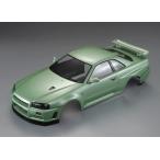 1/10 日産スカイラインGT-R BNR34 シャンパングリーン 塗装済みボディ