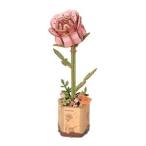 木製花 ピンクローズ TW041 DIYキット