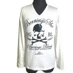 ショッピング閉店 【閉店セール】スカルプリントVネック長袖Tシャツ　Tシャツ メンズ ロンT 長袖Tシャツ 長袖 Vネック Tシャツ メンズ Vネック 長袖 Bernings-Sho
