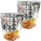 【２袋まとめてお届け】ポッポおじさんの大分からあげ　プレミアム とりかわ さくさく揚げしお味【大分県産】【メール便送料込価格】