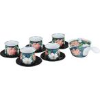 濃山茶花 茶托付急須茶器揃  570677  (