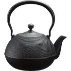 ショッピング南部鉄瓶 南部鉄器 鉄瓶なつめアラレ（１．２L） 黒  H-143 送料無料 ▲(sa)