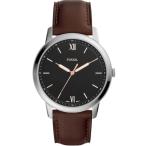 FOSSIL[フォッシル] fs5464 THE MINIMALIST THREE-HAND JAVA LEATHER WATCH ブラックダイヤル アナログ メンズ ブラウンレザー アナログ 腕時計