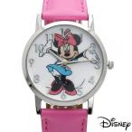 Disney ディズニー min067 Minnie Mouse Silver Case Pink Strap ミニーマウス レディース 時計