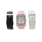 GUESS ゲス w0032l2 替えベルト付き ピンク／ブラック／ホワイト 乳がん撲滅デザイン レディース 腕時計