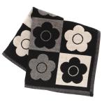 マリークヮント 三重ガーゼハンカチ MARY QUANT マリクワ レディース 婦人 ガールズ ハンカチ （34cm）ブラック＆ホワイト　市松デイジー