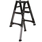 アルインコ 伸縮脚付 はしご兼用脚立 PRW90BK 3尺 両面ワイドステップ60mm ブラック