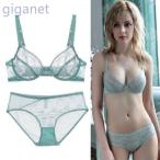 ブラ＆ショーツセット下着女性ブラジャー超薄型レースシースルーブラショーツ2点セットブラショーツ