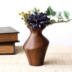 花瓶 花びん おしゃれ 一輪挿し 枝物 北欧 フラワーベース 陶器 鉱物 木目調 モダン 木製風 生花 枝もの ドライフラワー グレインベース A