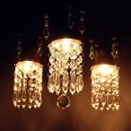 シャンデリア アンティーク 3灯 おしゃれ アイアン ガラス クリスタルシャンデリア3灯