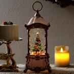スノードーム クリスマス LEDライト キラキラ 光る クリスマスツリー 卓上 オブジェ 音楽 エレガント メロディー付き LEDホワイトランタン