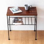 サイドテーブル 木製 アイアン おしゃれ ソファ ベッド スリム シンプル 収納 棚付き アンティーク 玄関 寝室 アカシアサイドテーブル A