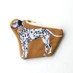 ポーチ 小物入れ 犬 ダルメシアン おしゃれ 刺繍 綿 小さめ かわいい アクセサリー入れ ダルメシアン刺繍ポーチ
