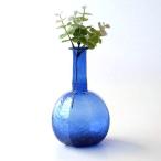 ショッピング花瓶 花瓶 花びん フラワーベース おしゃれ ガラス 花器 一輪挿し かわいい シンプル 軽量 リサイクルガラス インドの素朴な吹きガラスベース BL