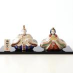 ショッピング桃 雛人形 ひな祭り 桃の節句 コンパクト 日本製 瀬戸焼 手描き 金彩 お雛様 お内裏様 雛飾り 玄関 リビング 和室 陶器のお雛様 彩雅内裏雛