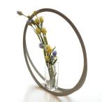 フラワーベース 花瓶 花びん おしゃれ モダン ガラス 花器 シンプル モダン スタイリッシュ 玄関 インテリア アルミとガラスのベース UT