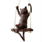 ショッピングオーナメント 猫 雑貨 オブジェ オーナメント 壁掛け 吊り下げ かわいい ネコ インテリア グッズ キャットブランコ
