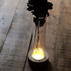 ショッピング花瓶 花瓶 花びん おしゃれ ガラス フラワーベース LED ライト 透明 クリア スタイリッシュ モダン シンプル LED付きガラススタンドベース B