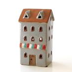 キャンドルホルダー 陶器 家 おしゃれ 北欧 おうち 置き物 置物 キャンドルハウス ガーデン お庭 屋外 オブジェ 陶器のメルヘンハウス F