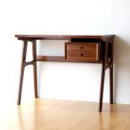 ショッピング机 デスク 机 木製 パソコンデスク 無垢 天然木 シンプル 北欧 モダン おしゃれ 書斎机 スリム 幅90 完成品 チークデスク90 片引き出し付き