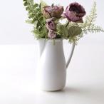 ショッピング花瓶 花瓶 花びん 陶器 おしゃれ フラワーベース 花器 日本製 萬古焼 洋風 花入れ シンプル インテリア 陶器の白いピッチャーベース S