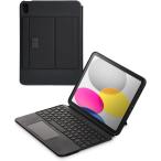 エレコム キーボード ケース付 Touch Book for iPad 第10世代 10.9インチ専用 日本語配列 着脱可能 3段階角度調整 ブラック TK-CA12BPBK
