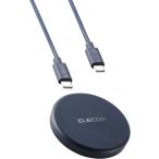  Elecom беспроводной зарядное устройство 12W Qi стандарт соответствует настольный Type-C кабель приложен 1m темно-синий W-QA28NV