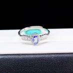PROME 天然石【一点物】高品質・限定・再入荷不可・タンザナイト・タンザニア産・指輪・フリーサイズ・SILVER925製・シルバー・ v58052