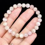 PROME 天然石【一点物】高品質・透明感・クンツァイト・ピンクスポデューメン・ブラジル産・愛情運・癒し・情緒安定・ブレスレット v58114