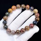 PROME 天然石【一点物】 幻想的な模様・マーブル模様・ピータサイト・テンペストストーン・中国産・ブレスレット v58535