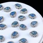 PROME 天然石 特別仕様品・アクアマリン・貫通孔・白銅・パーツ【ネックレス ＆ ペンダント＆ブレスレット多用型】 NO.P3290