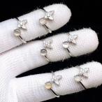 PROME 天然石 特別仕様品・限定品・再入荷不可・グレームーンストーン・白銅指輪・フリーサイズ・P5789