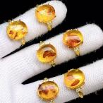 PROME 天然石 特別仕様品・限定品・再入荷不可・バルティックアンバー・白銅指輪・フリーサイズ・P6027