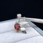 PROME* натуральный камень * специальный specification товар * высокое качество * гранат *22x16x5mm* белый медь * подвеска с цепью *P6143