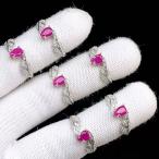 ショッピングルビー PROME 天然石 特別仕様品・限定品・再入荷不可・シンセティックルビー・白銅指輪・フリーサイズ・P6416