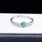 PROME・天然石【一点物】高品質・限定品・特別デザイン・ターコイズ ・アメリカ産・指輪・フリーサイズ・SILVER925製・シルバー・p6499