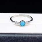 PROME・天然石【一点物】高品質・限定品・特別デザイン・ターコイズ ・アメリカ産・指輪・フリーサイズ・SILVER925製・シルバー・p6503