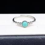 PROME・天然石【一点物】高品質・限定品・特別デザイン・ターコイズ ・アメリカ産・指輪・フリーサイズ・SILVER925製・シルバー・p6506