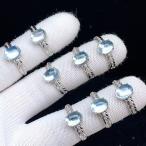 PROME натуральный камень специальный specification товар * ограниченный товар * повторное поступление не возможно * аквамарин * белый медь кольцо * свободный размер *p6537