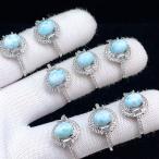 ショッピング恋愛 PROME 天然石 特別仕様品・限定品・再入荷不可・ラリマー・白銅指輪・フリーサイズ・p6565