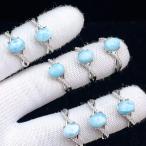 PROME 天然石 特別仕様品・限定品・再入荷不可・ラリマー・白銅指輪・フリーサイズ・p6567