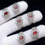 ショッピング恋愛 PROME 天然石 特別仕様品・限定品・再入荷不可・ガーネット・白銅指輪・フリーサイズ・p6578