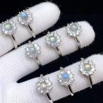 PROME 天然石 特別仕様品・限定品・再入荷不可・ラブラドライト・白銅指輪・フリーサイズ・p6580