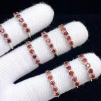 ショッピング恋愛 PROME 天然石 特別仕様品・限定品・再入荷不可・ガーネット・白銅指輪・フリーサイズ・p6586