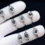 ショッピング天然石 PROME 天然石 特別仕様品・限定品・再入荷不可・ブラックルチルクォーツ・白銅指輪・フリーサイズ・p6593